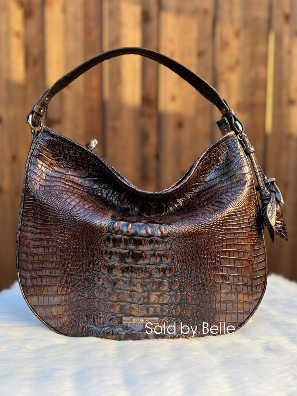 NWT Brahmin Kathleen Rose Charms Tortoise Keepsake Purse